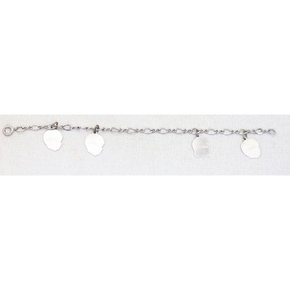 7 inch, Vintage Sterling Silver Name Charms Charm Bracelet by Beau-ster - T22 - Picture 2 of 4
